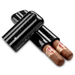 Cigar tube portable retro carbon fiber cigar tube 3 or 2 stick cigar moisturizing tube