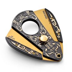 Metal Cigar Cutter Carving Double Blades Vintage Cigar Cutter Gift Box Cigar Guillotine Portable