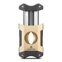 V-Cut Cigar Cutter Stainless Steel Sharp Blade Cigar Guillotine with Top Cigar Stand Function