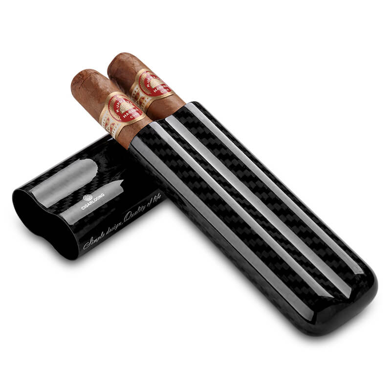 Skip to the beginning of the images gallery Cigar tube portable retro carbon fiber cigar tube