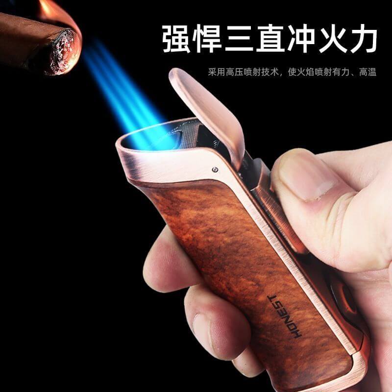 Windproof Cigar Lighter Metal Spray Gun Smoking Accessories