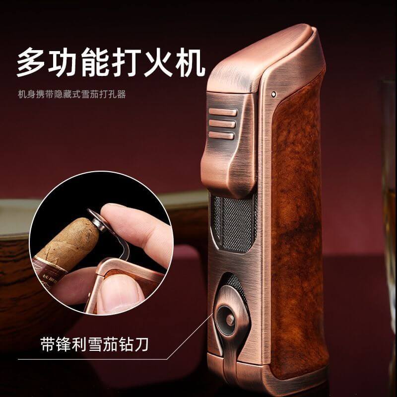 Windproof Cigar Lighter Metal Spray Gun Smoking Accessories