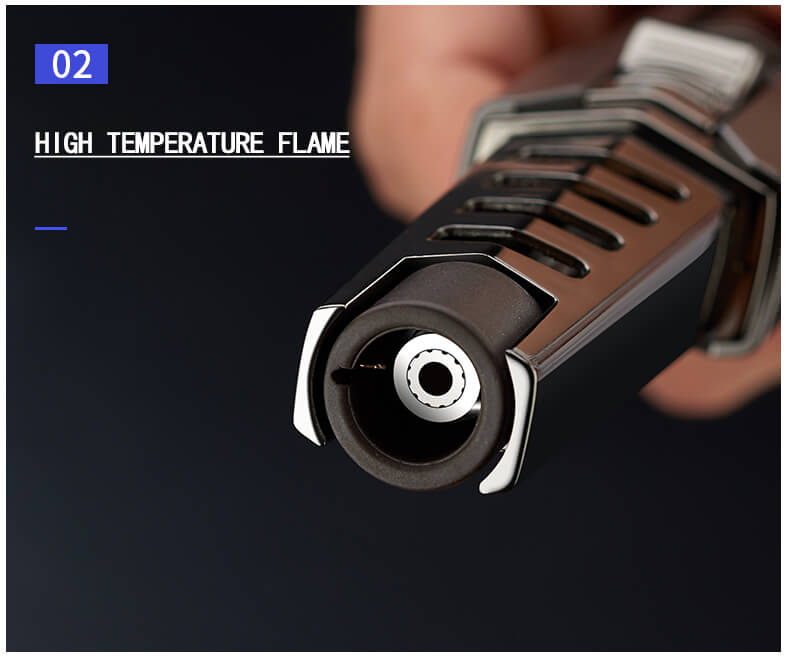 Metal Blue Flame Gas Windproof Cigar Lighter Metal Spray Gun