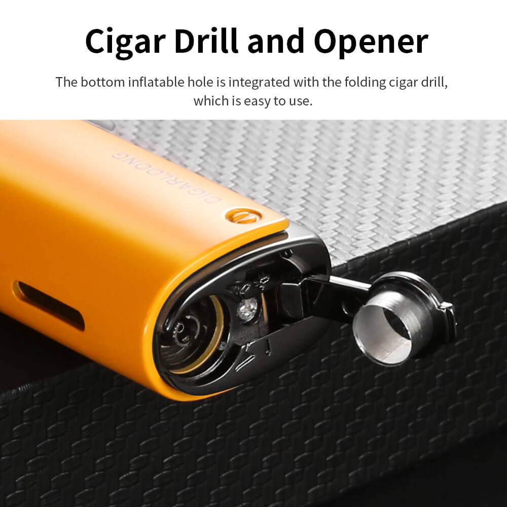Windproof Lighter Metal Cigar Cutter Lighter Set_8
